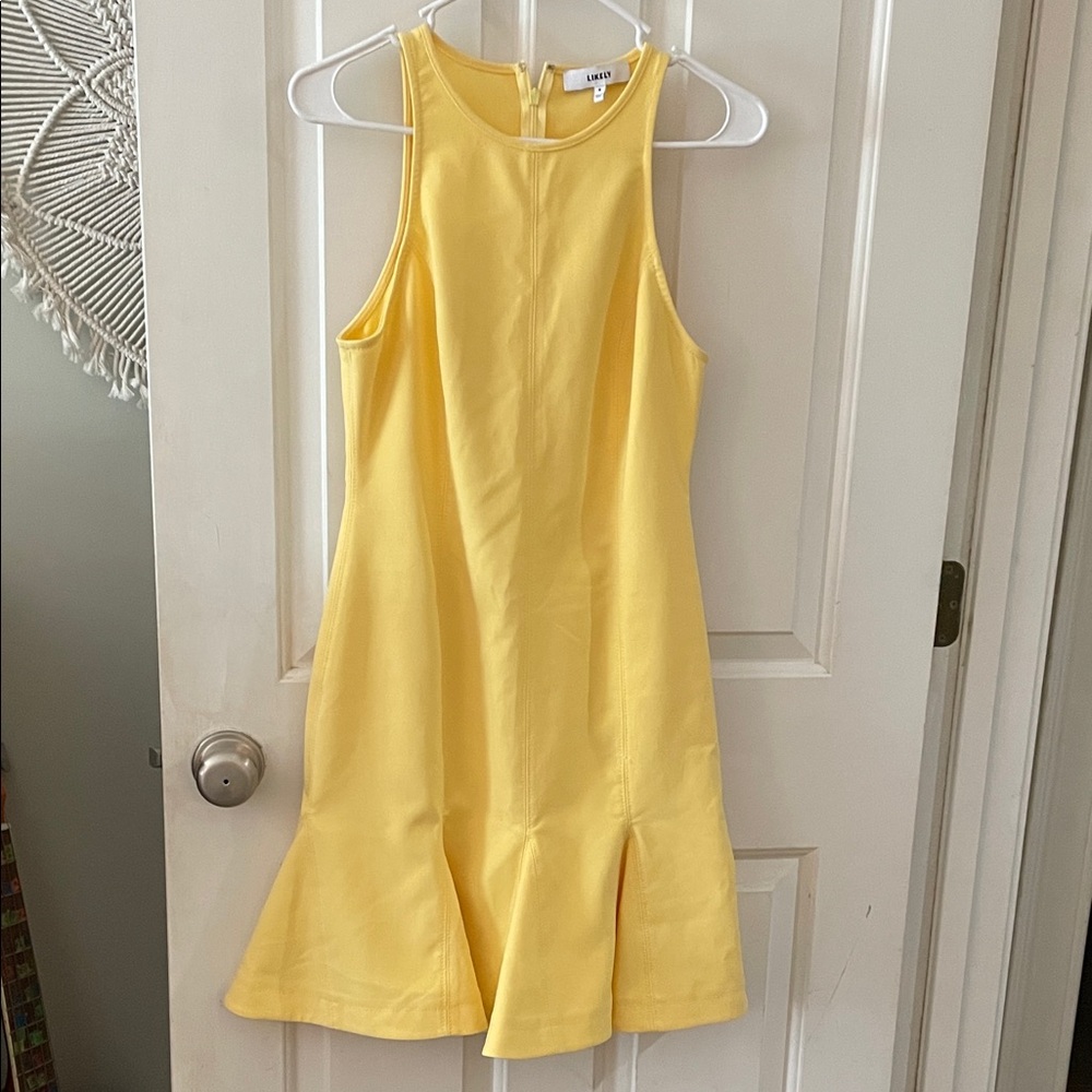 Likely Bright Yellow Mini Dress